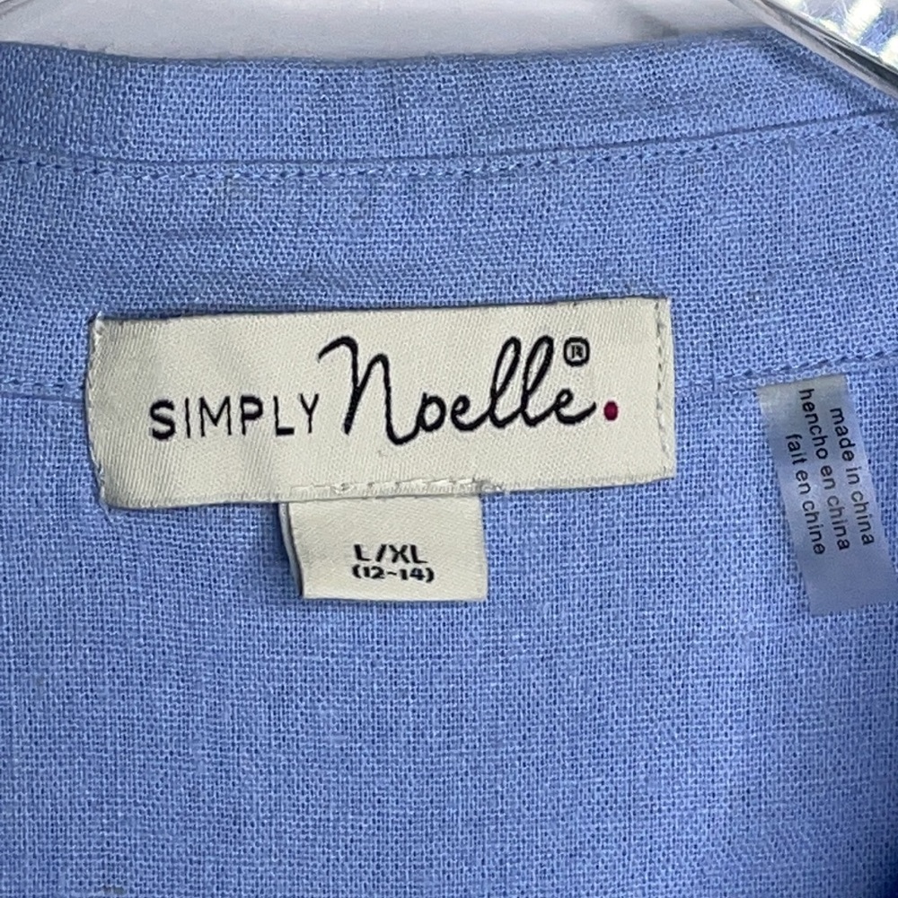 Linen blend Blue Shirt (L/XL) - Picture 11 of 13